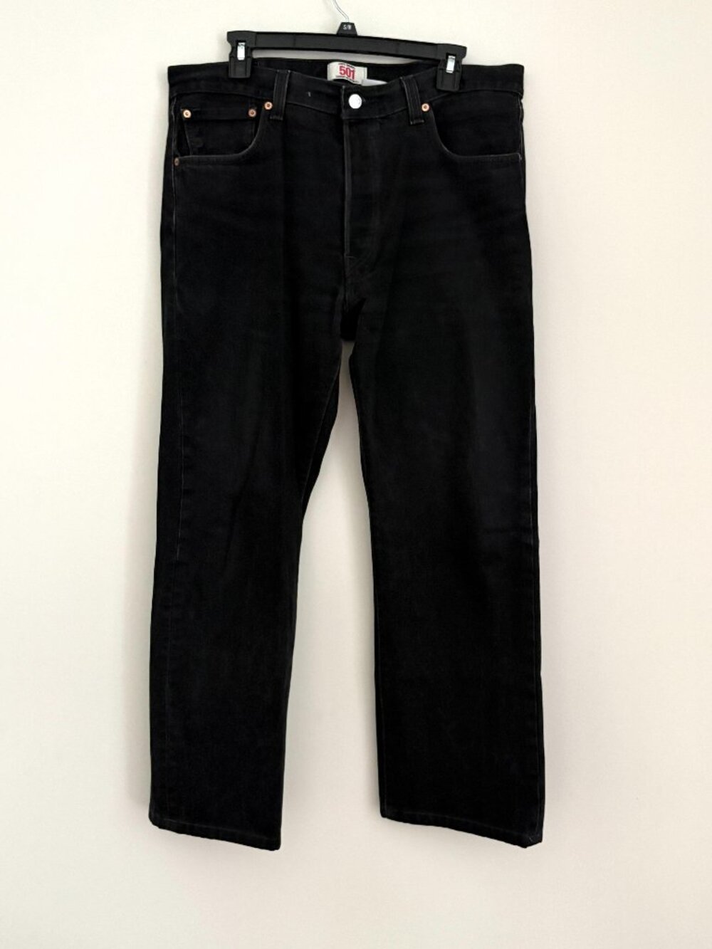Levi's 501 Original Fit Black Straight Leg Jeans Gorpcore Streetwear Men's 36x30